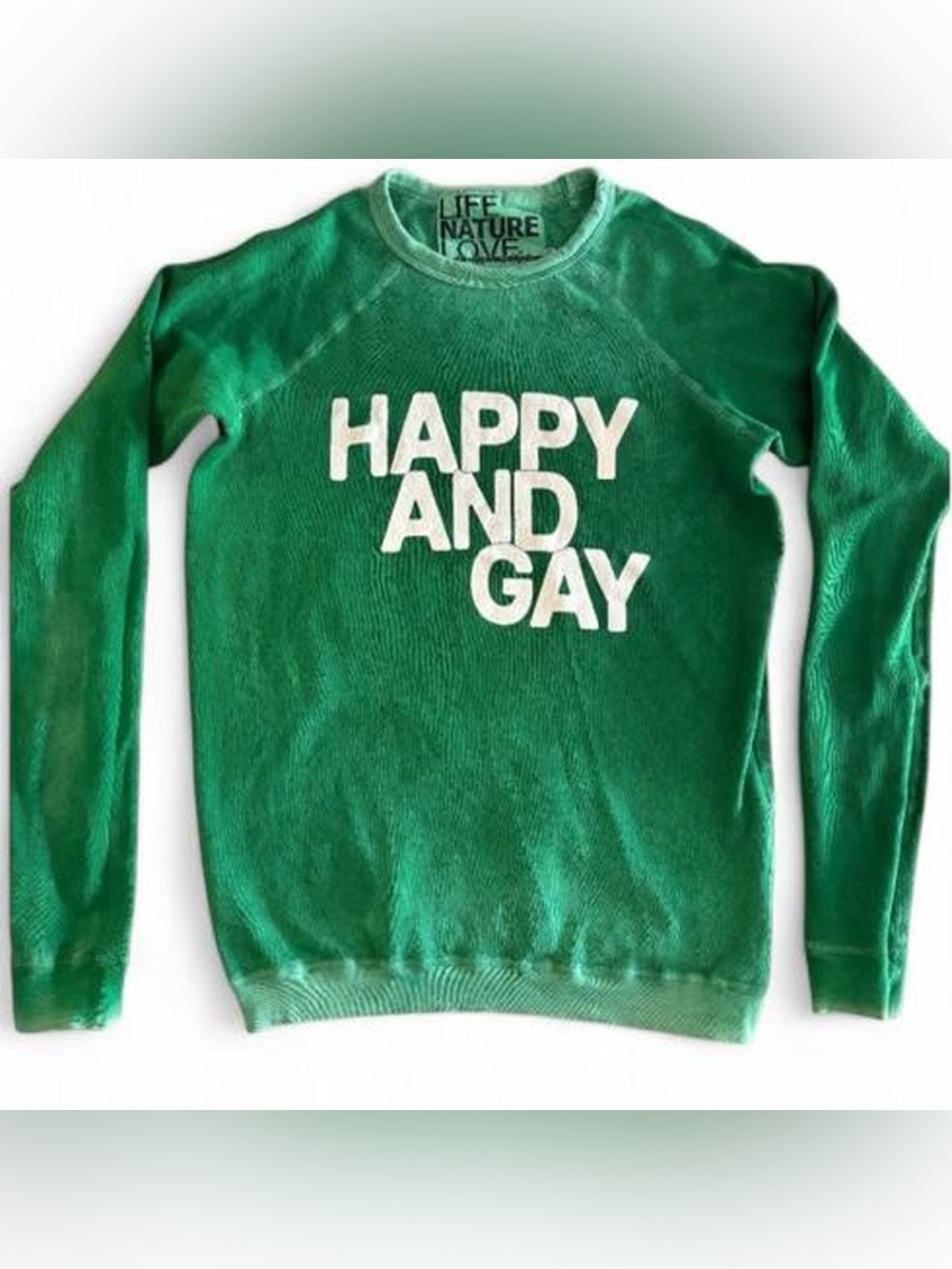 NEW Free City Happy And Gay Sweatshirt in green
